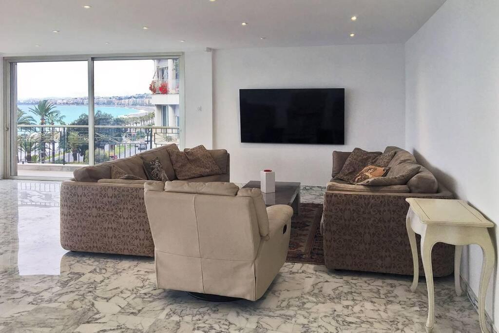 Promenade Des Anglais Amazing Sea View 140M2 3Br นีซ ภายนอก รูปภาพ